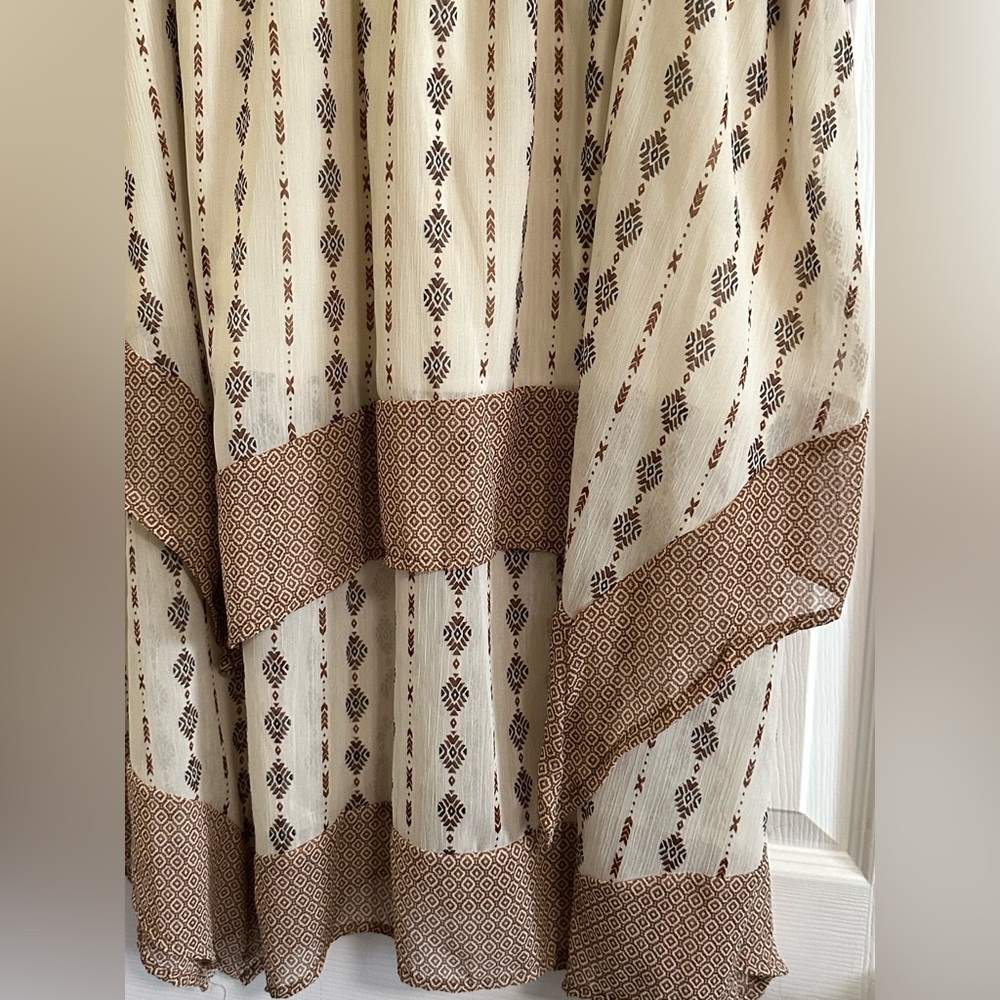 Style & Co Elastic Waist Lined & Layered Sheer Skirt Size XL NWT Tropic Travels - Picture 3 of 5